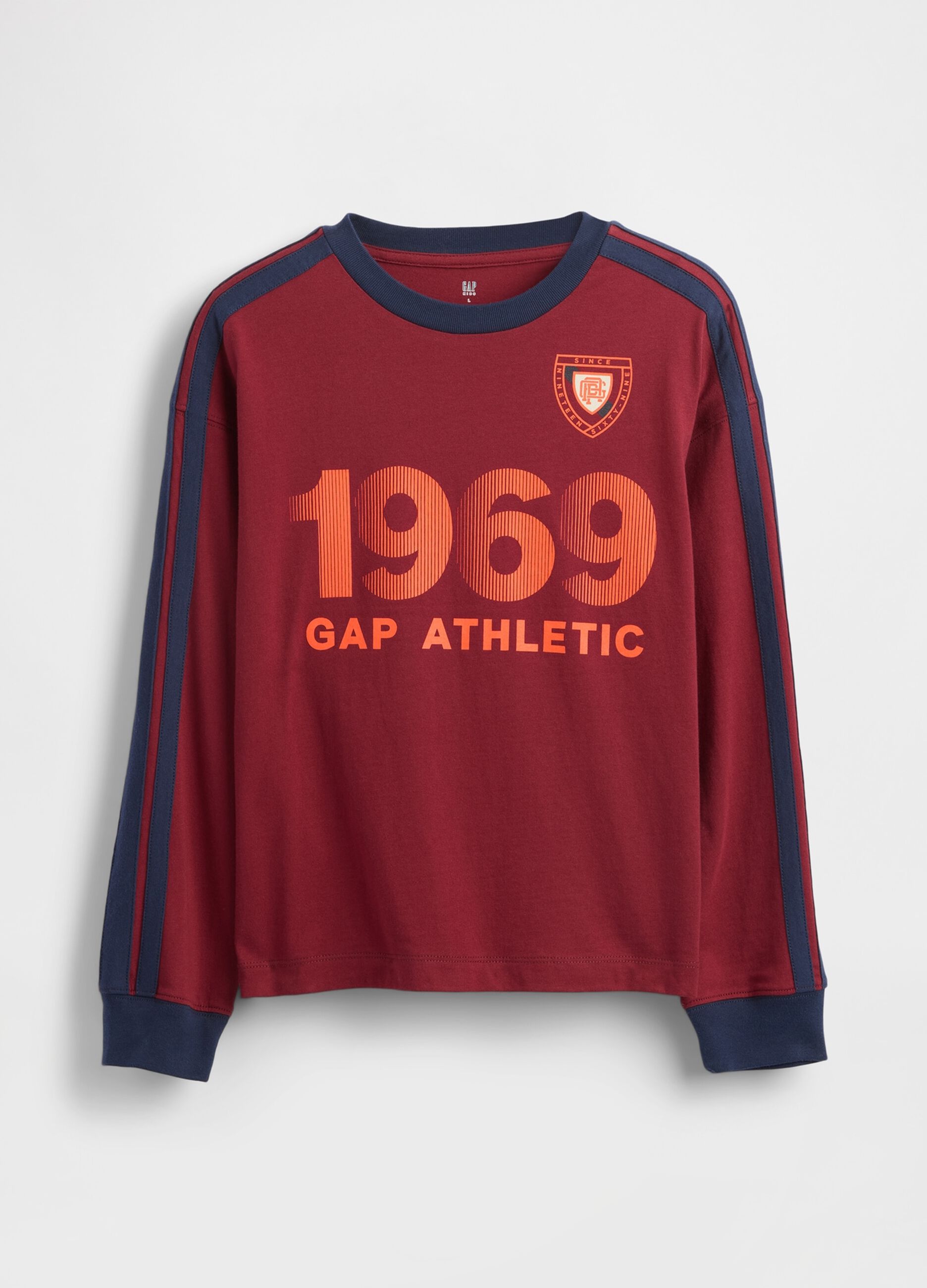 Κόκκινη μπλούζα με μακριά μανίκια από βαμβάκι