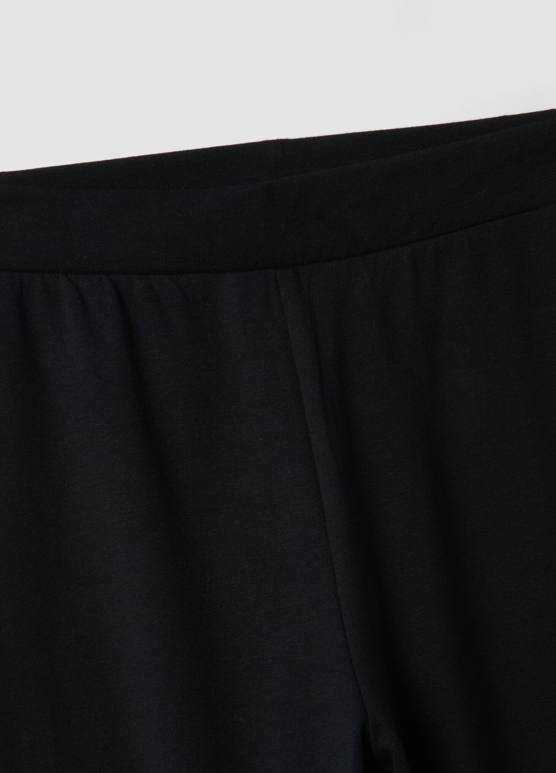 Leggings neri flare in cotone elasticizzato
