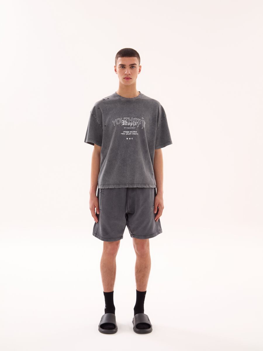 Graphic Short Sleeved T-shirt Anthracite_3