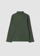 Maglia verde bosco dolcevita in puro cotone organico_1