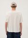 Beige pure cotton T-shirt with front print_3