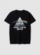 Black pure cotton T-shirt with Pink Floyd print_4