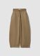 Beige cotton-blend baggy-fit jogger trousers_3