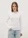 White long sleeve pure cotton regular fit t-shirt_0