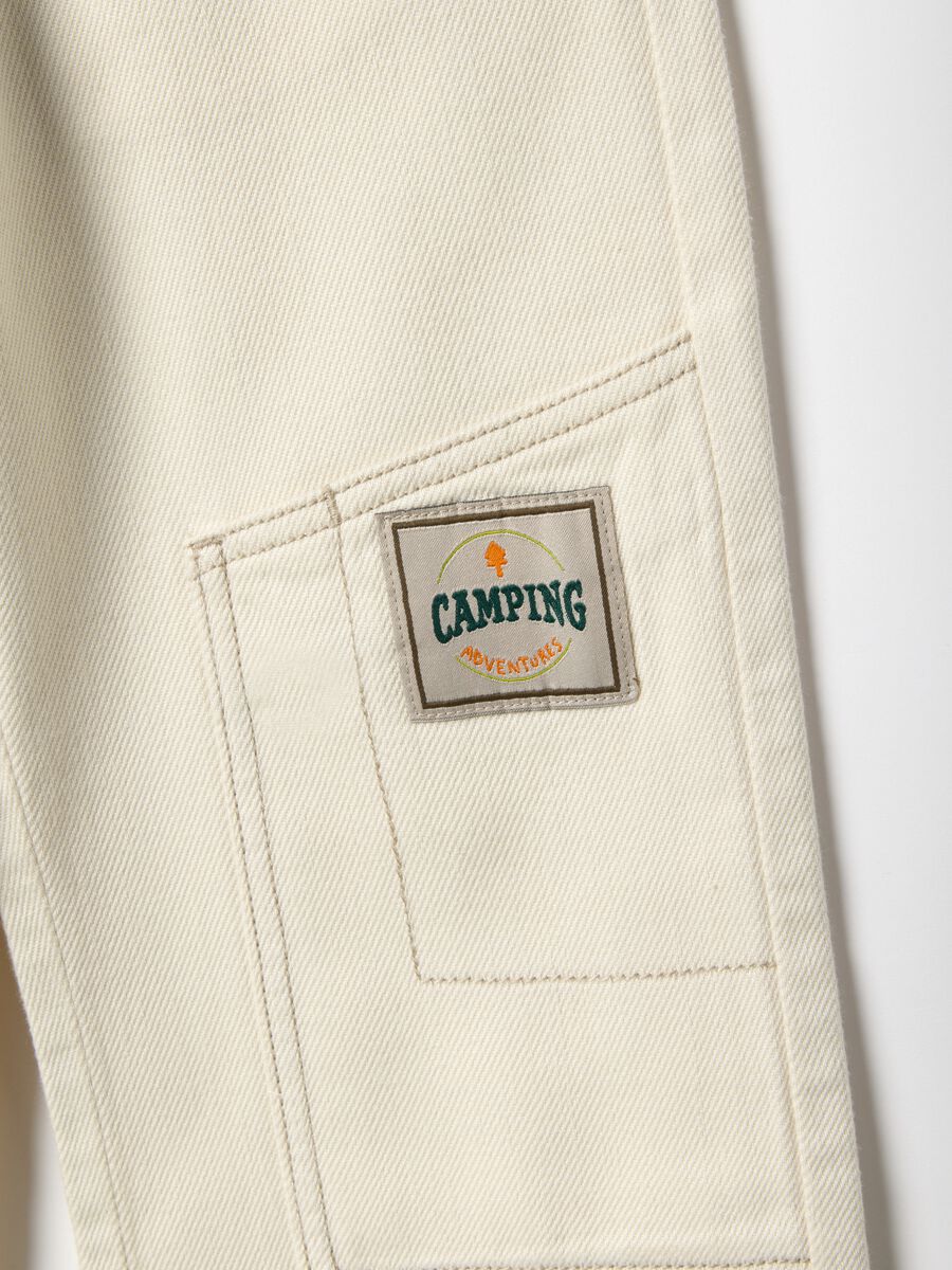 Beige cotton trousers for children_2