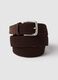 Brown woven belt with metal buckle_1
