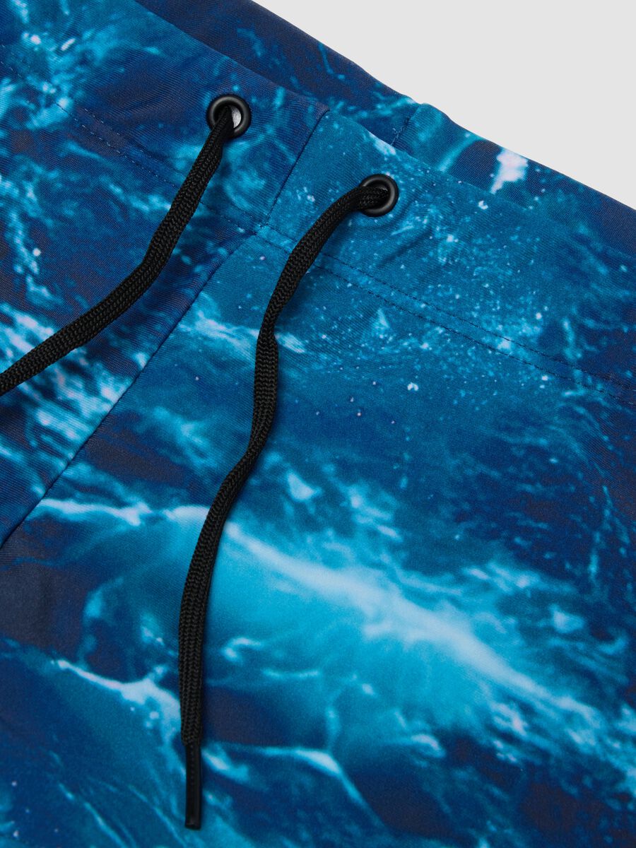 Blue stretch swim boxer shorts_3