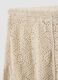 Beige crochet skirt in pure cotton, regular fit_2