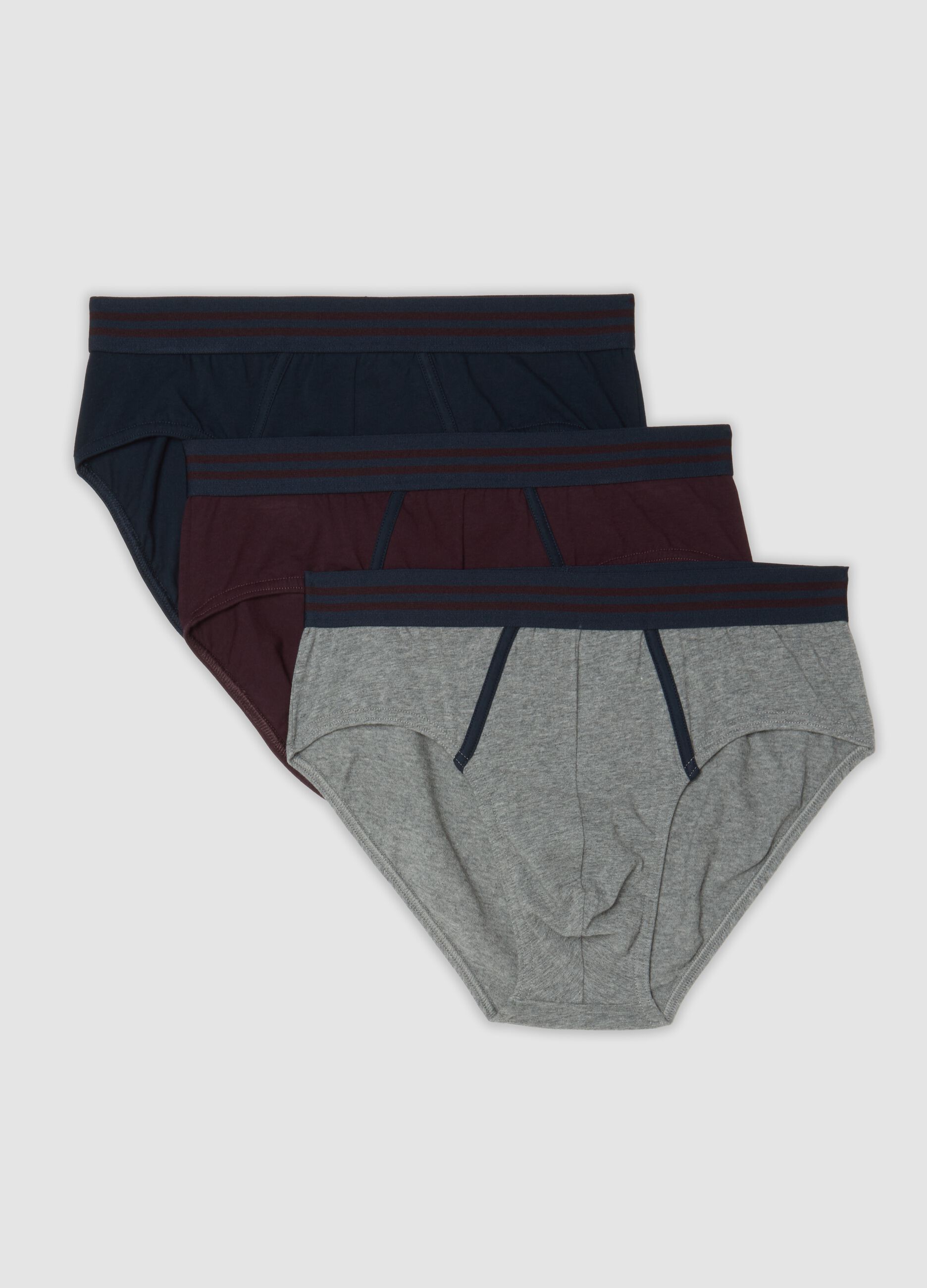 Pack de 3 slips de algod&atilde;o org&acirc;nico el&aacute;stico multicolor