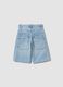 Light blue denim shorts in cotton-viscose blend_1