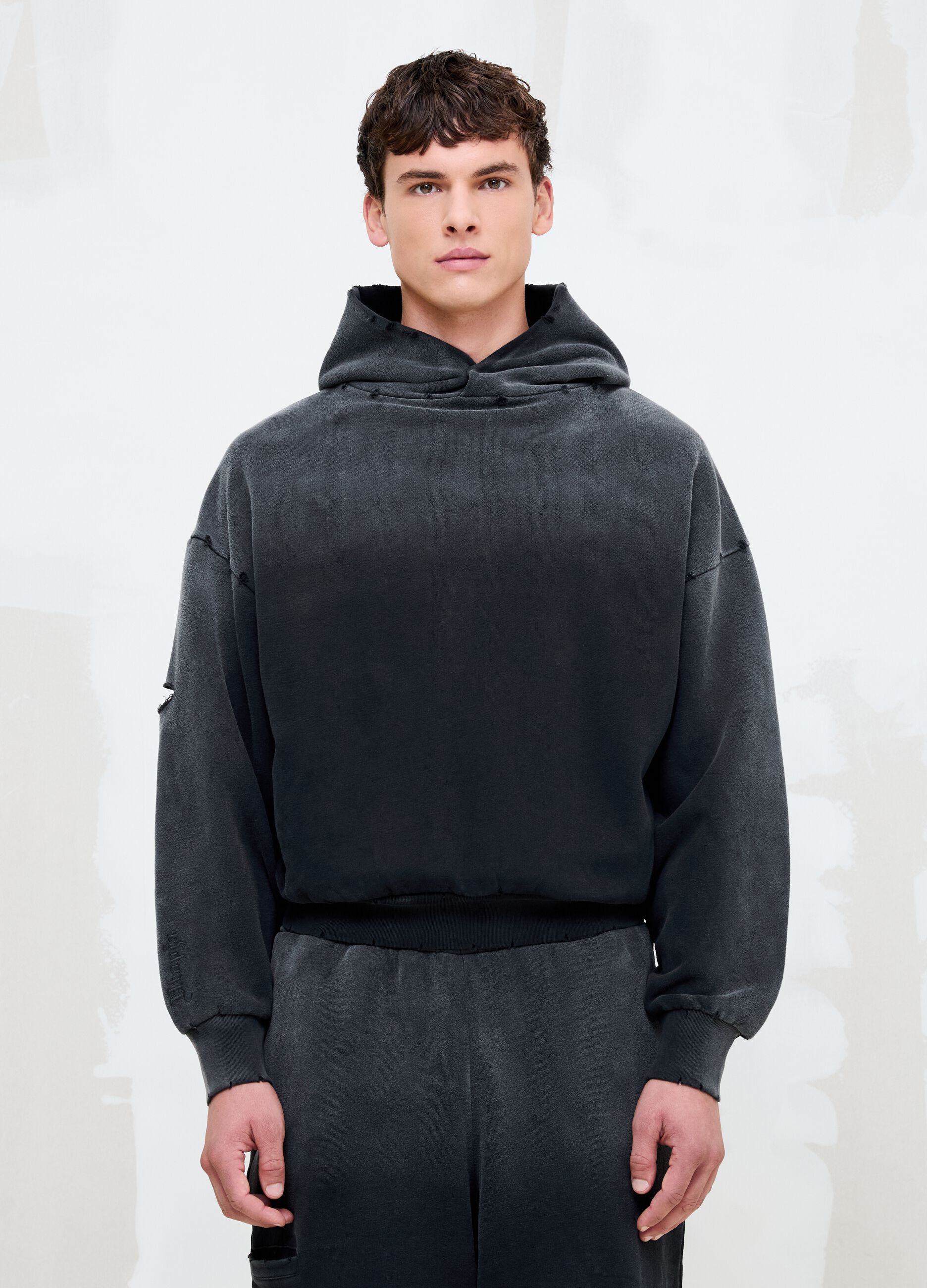 Hoodie Sunfaded Black