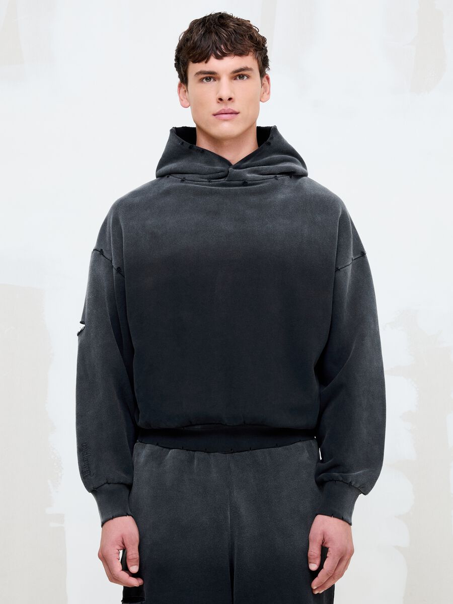 Sunfaded Black Hoodie_2
