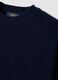 Blue crew-neck wool-blend jumper, regular fit_1