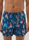 Blue boxer swim shorts with multicolour gradient print_1
