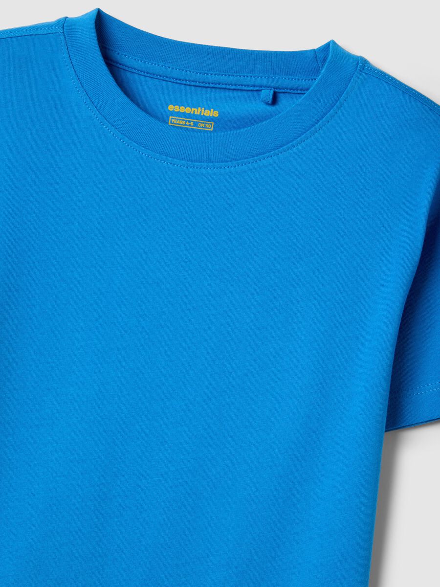 Sky blue pure cotton kids&rsquo; T-shirt, regular fit_2