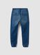 Blue stretch cotton jogger jeans with drawstring for boys_5