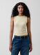 Ribbed cotton-blend tank top_0
