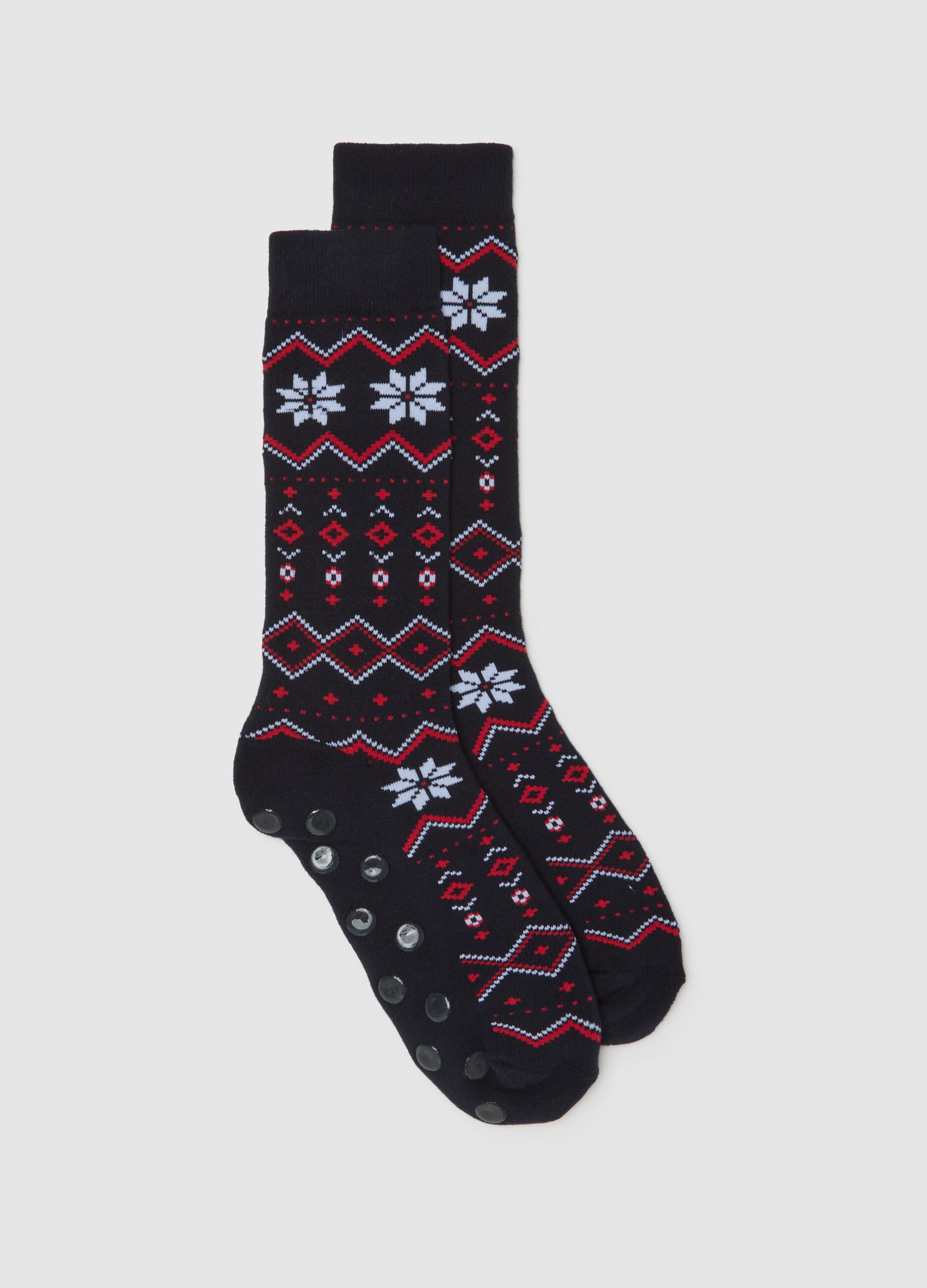 Multicolor Cotton Blend Christmas Stockings