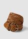 Brown braided belt in pure goat leather_2
