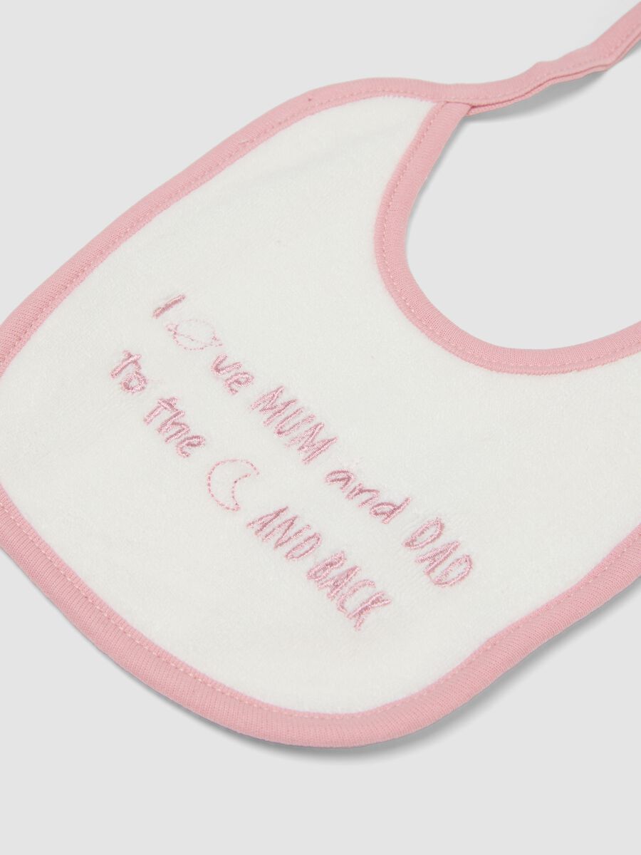 Bipack di bavette rosa in misto cotone organico_2