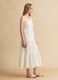 White pure cotton midi dress with embroidery_1
