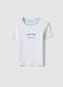 Girls&rsquo; white fitted stretch cotton T-shirt with embroidery_3