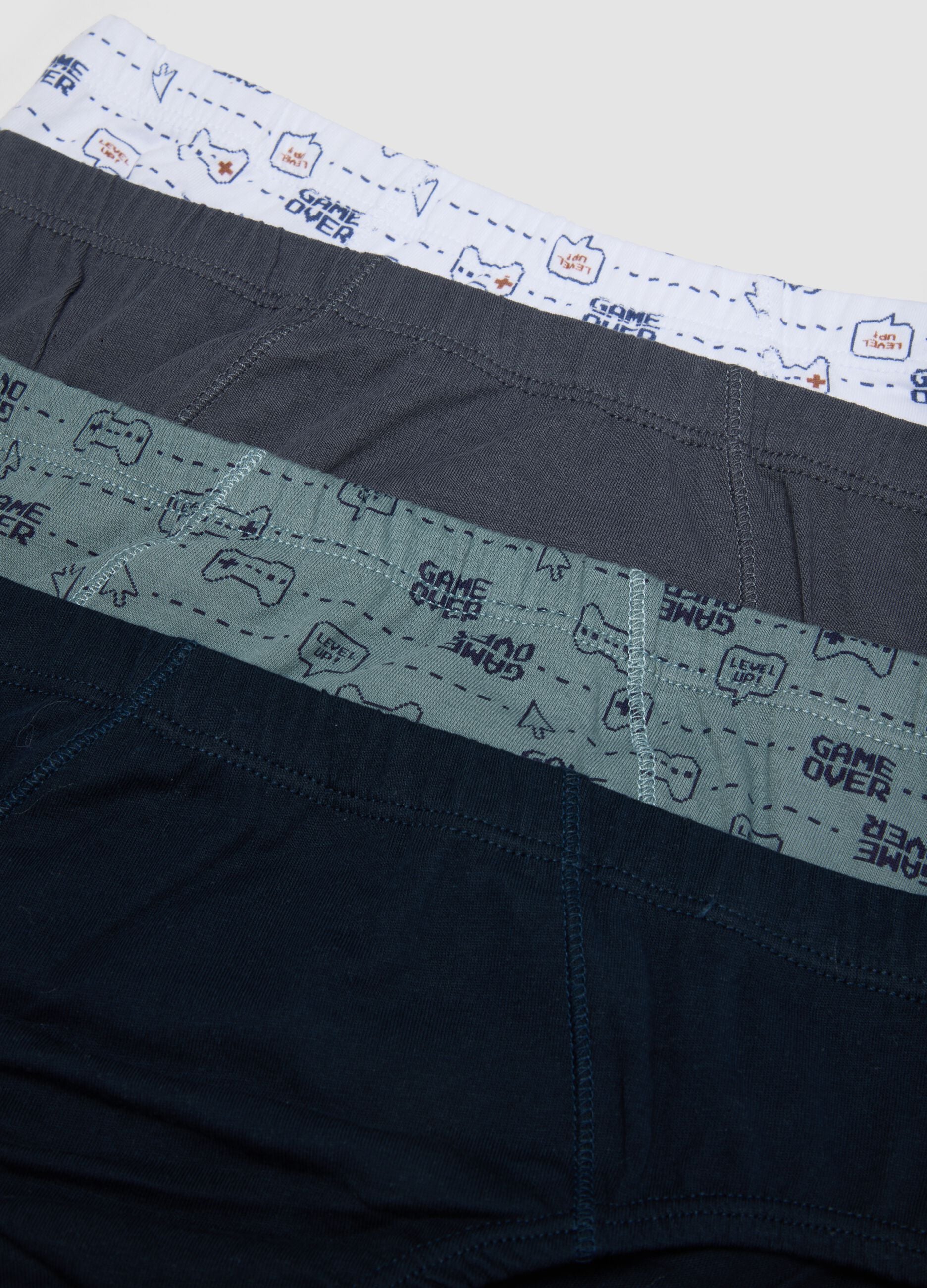 Pack of 7 multicoloured boys&rsquo; briefs in pure organic cotton