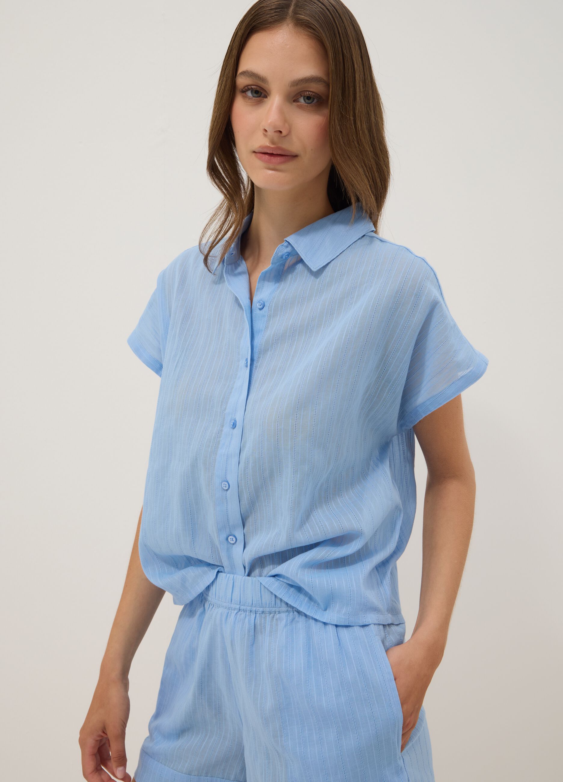 Light blue organic cotton pyjamas
