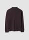 Brown stretch-fabric top with high neck_2