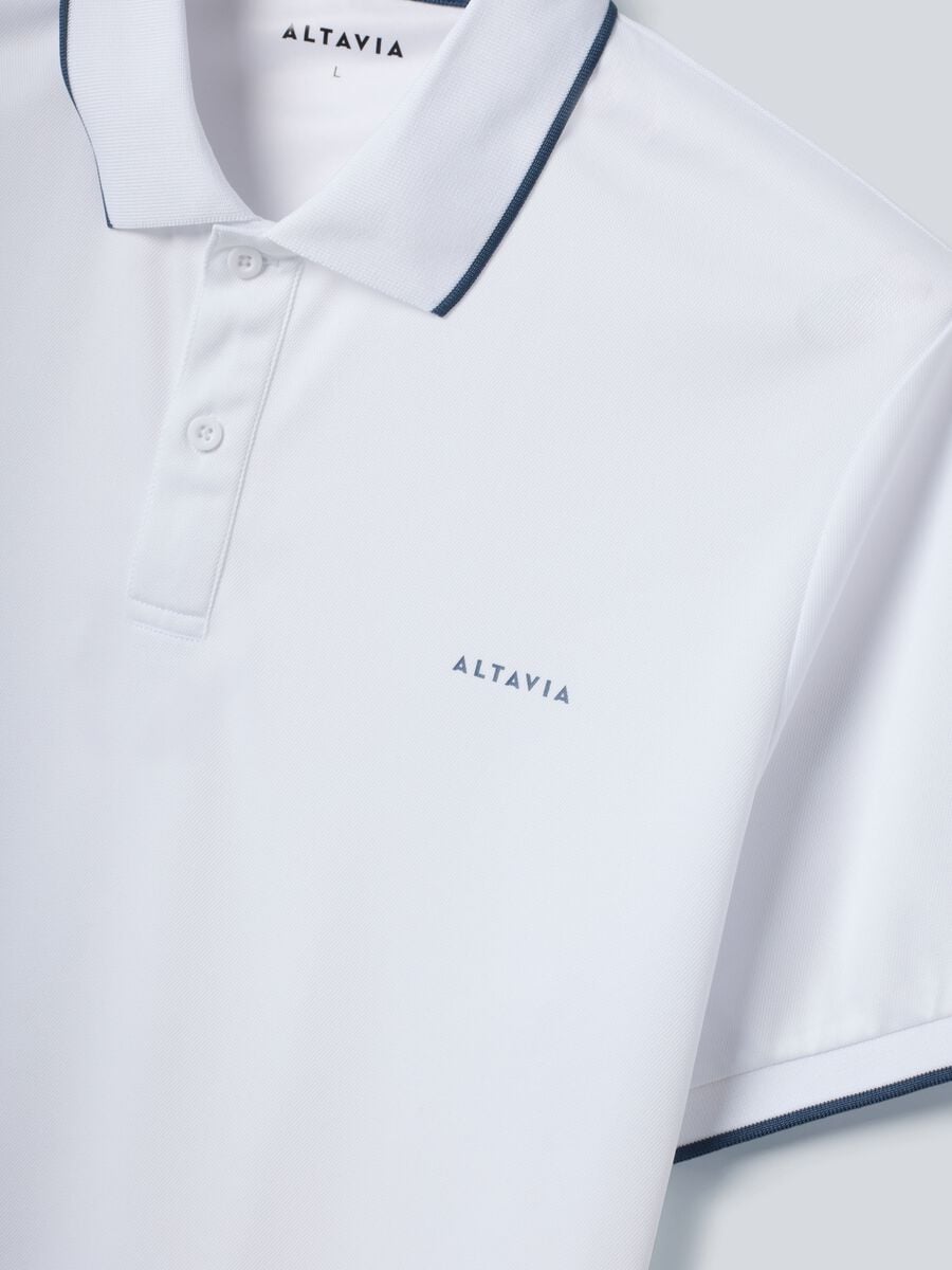 White ALTAVIA COURT sports polo in technical fabric_5
