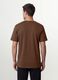Brown regular-fit T-shirt in pure organic cotton jersey_3