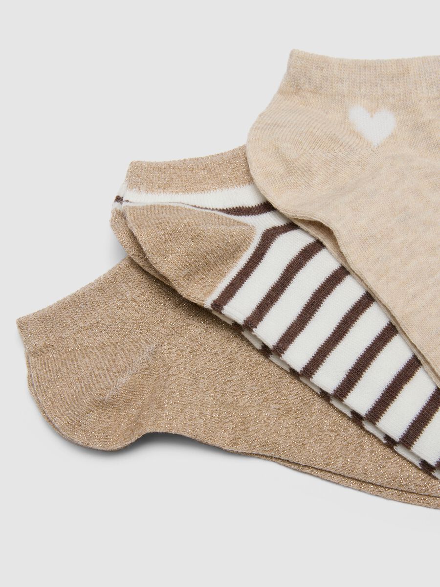 Multicolour cotton blend ankle socks multipack_1