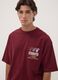 Red 100% cotton Miami Heat print T-shirt_2