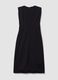 Schwarzes Midikleid aus Stretchstoff, Slim Fit_5