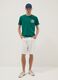 Green short-sleeve pure cotton T-shirt_1