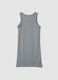 Girls&rsquo; fitted sleeveless dress in grey stretch cotton_4