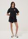 Girls&rsquo; black pure cotton shorts, regular fit_0
