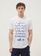 Wei&szlig;es T-Shirt aus reiner Baumwolle mit Print, Regular Fit_0
