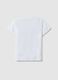 T-shirt branca de algod&atilde;o puro para menina, ajuste regular com estampado_1