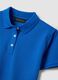 Blue organic cotton polo shirt, regular fit_5