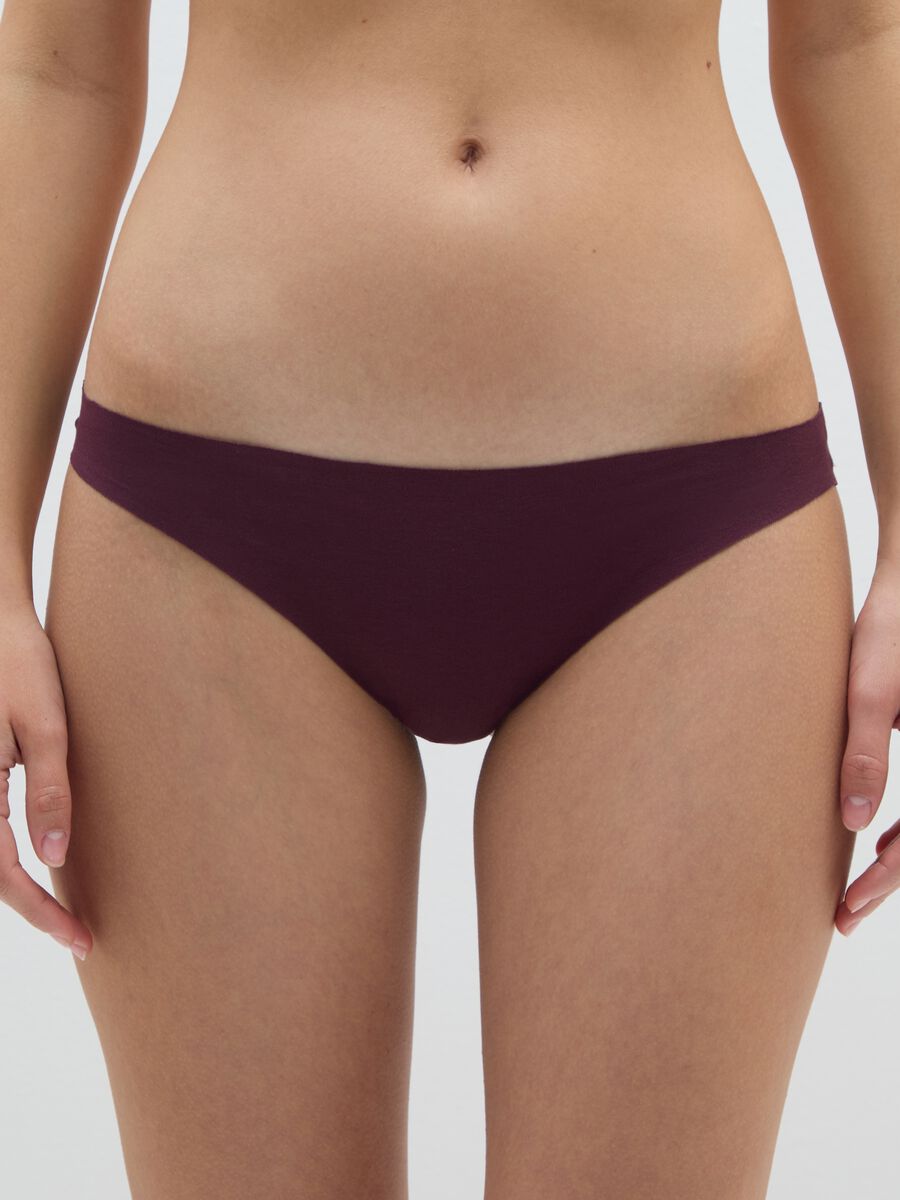Purple stretch cotton Brazilian briefs_1