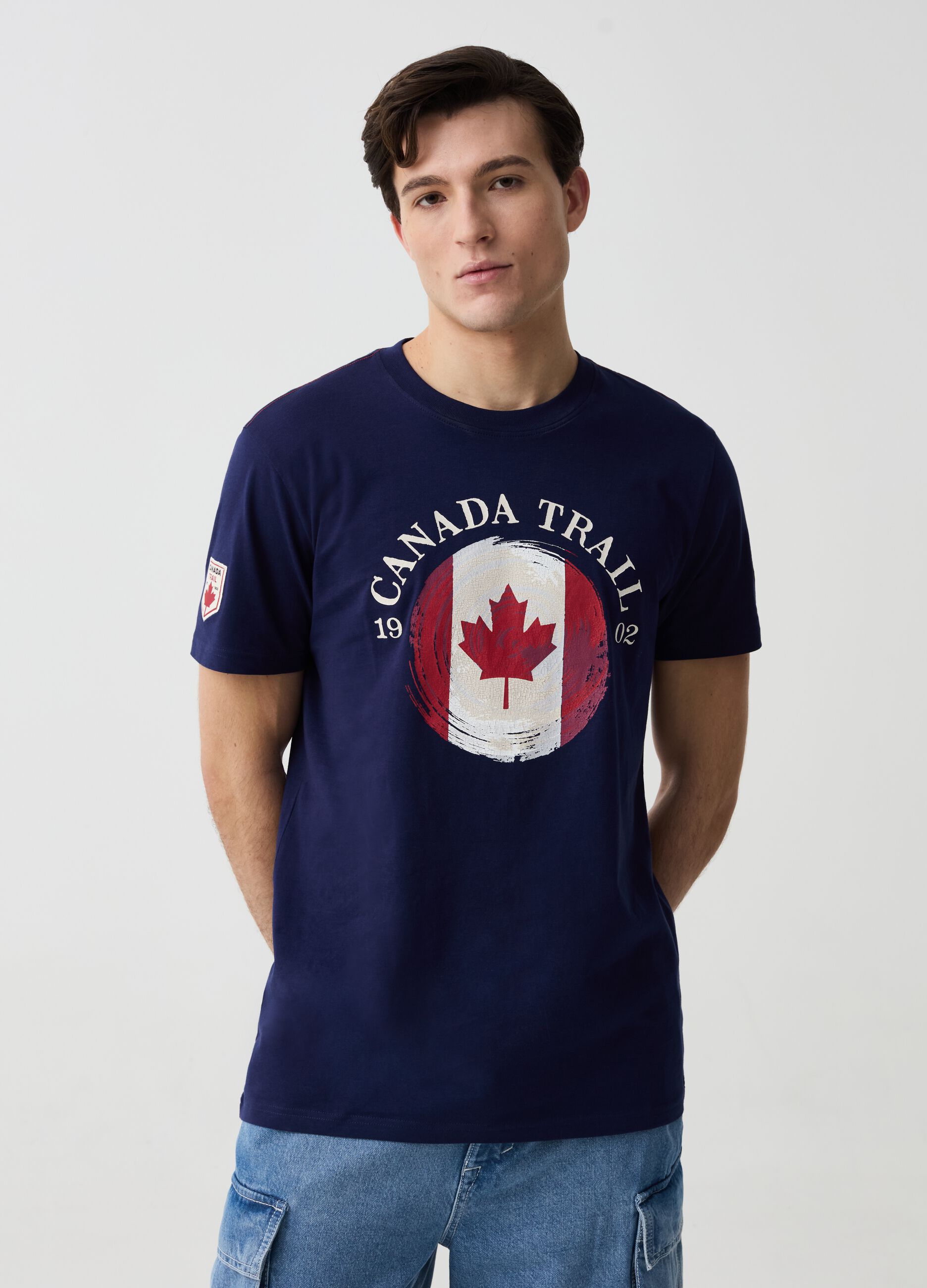 T-shirt girocollo con stampa Canada Trail
