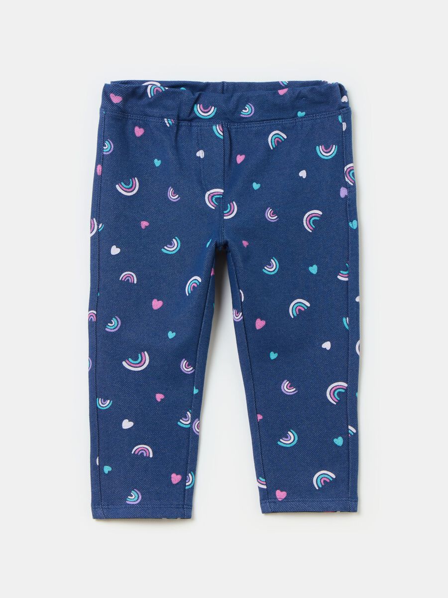 Jeggings with hearts and rainbows print_0