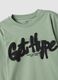 T-shirt verde in puro cotone organico con stampa "Get Hype" per ragazzo_2
