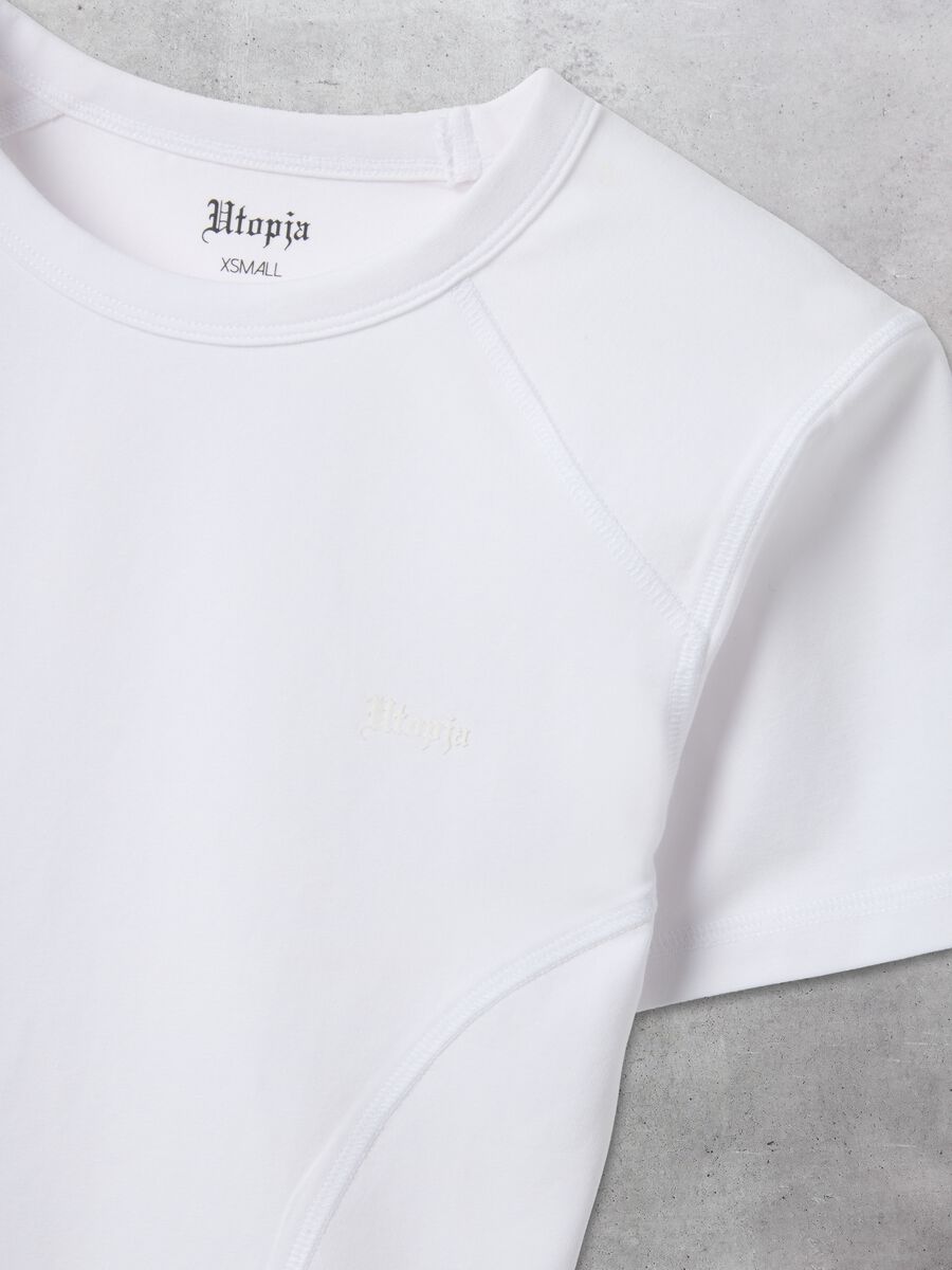 Fitted White Logo T-shirt_6