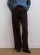 Brown viscose-blend tailored trousers with a baggy fit_1
