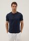 Blue pure cotton regular-fit T-shirt_1