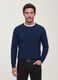 Blauer Rundhalspullover aus Viskosemix, Regular Fit_1