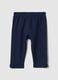 Slim fit blue stretch cotton leggings for girls_0