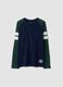 Blue organic cotton crew-neck T-shirt_0